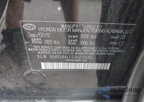 2018 Hyundai Elantra Value Edition из США, поврежденный, VIN 5NPD84LF5JH272565